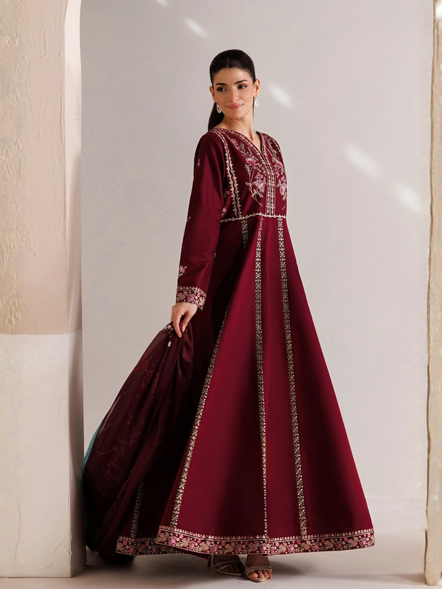 Panache Apparel Mistfall Vol II Cotton Embroidered Stitched Suit-Avira