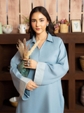 Panache Apparel Winter Core Linen Embroidered Stitched Suit-Bluff