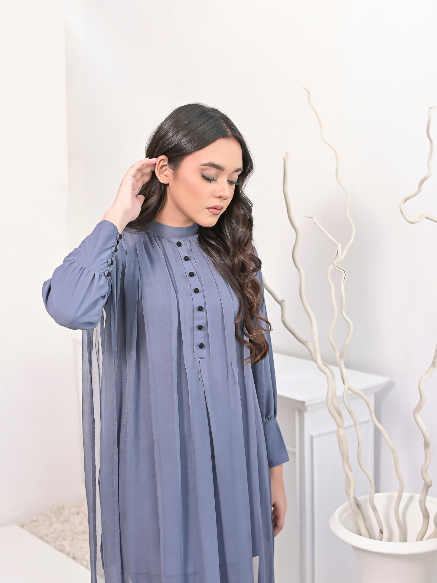 Ruby's Couture Haute & Chic Georgette Cape Set-Lexi