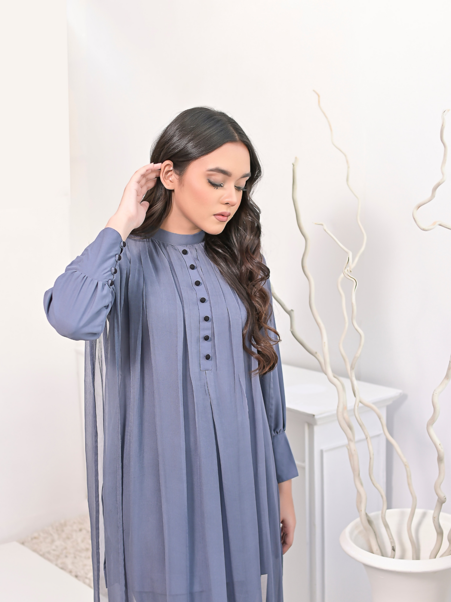 Ruby's Couture Haute & Chic Georgette Cape Set-Lexi