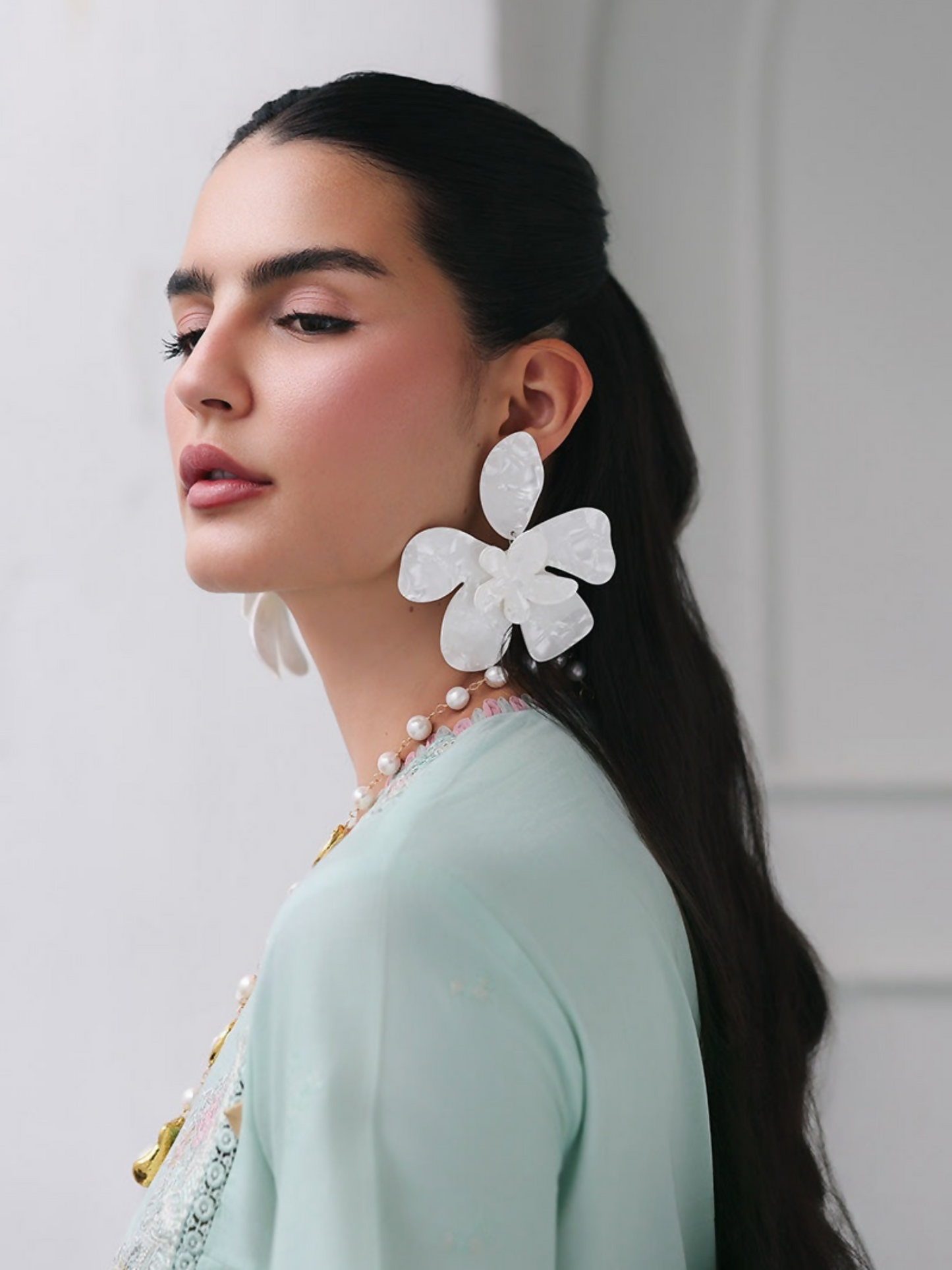 Qalamkar Qline Lawn Drop-1 Embroidered Unstitched 3-Piece Suit-RP-05-Raha