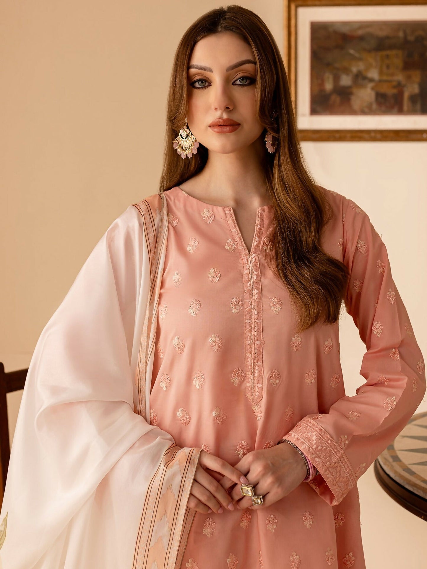 Mannat Clothing Lawn Embroidered Stitched Suit-Eyana