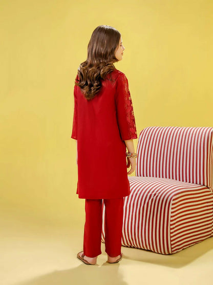 Velvour Girls Embroidered Stitched 2-Piece-Suit-VG154-A