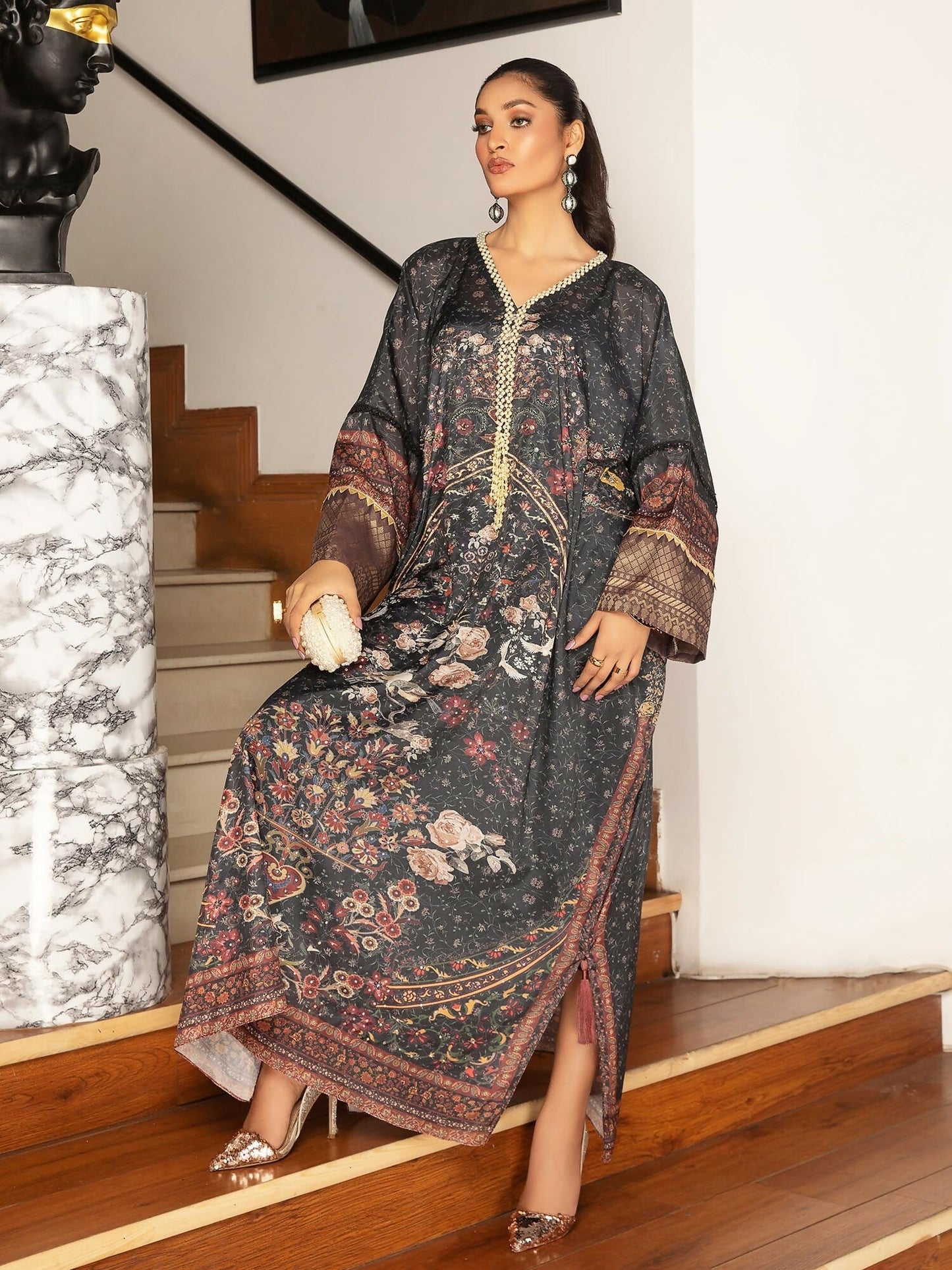 Shiza Hassan Sublime Luxury Pret Blended Silk Embellished Kaftan-Izar