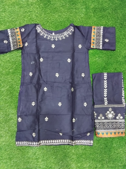 Blue Bin Shaukat Pima Lawn Embroidered Stitched 2-Piece Suit