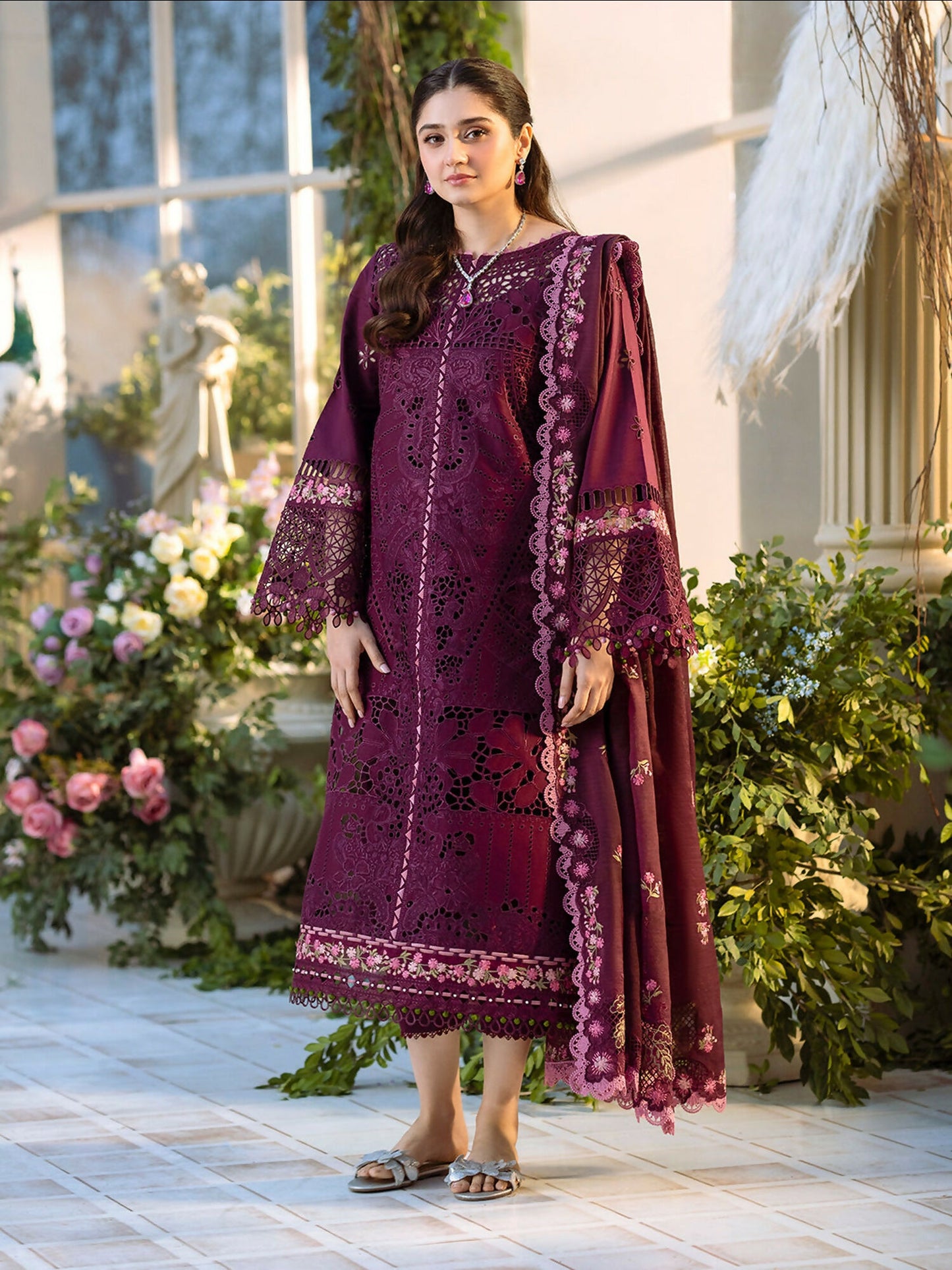 Binilyas Freesia Lawn Embroidered Stitched 3-Piece Suit-106-A