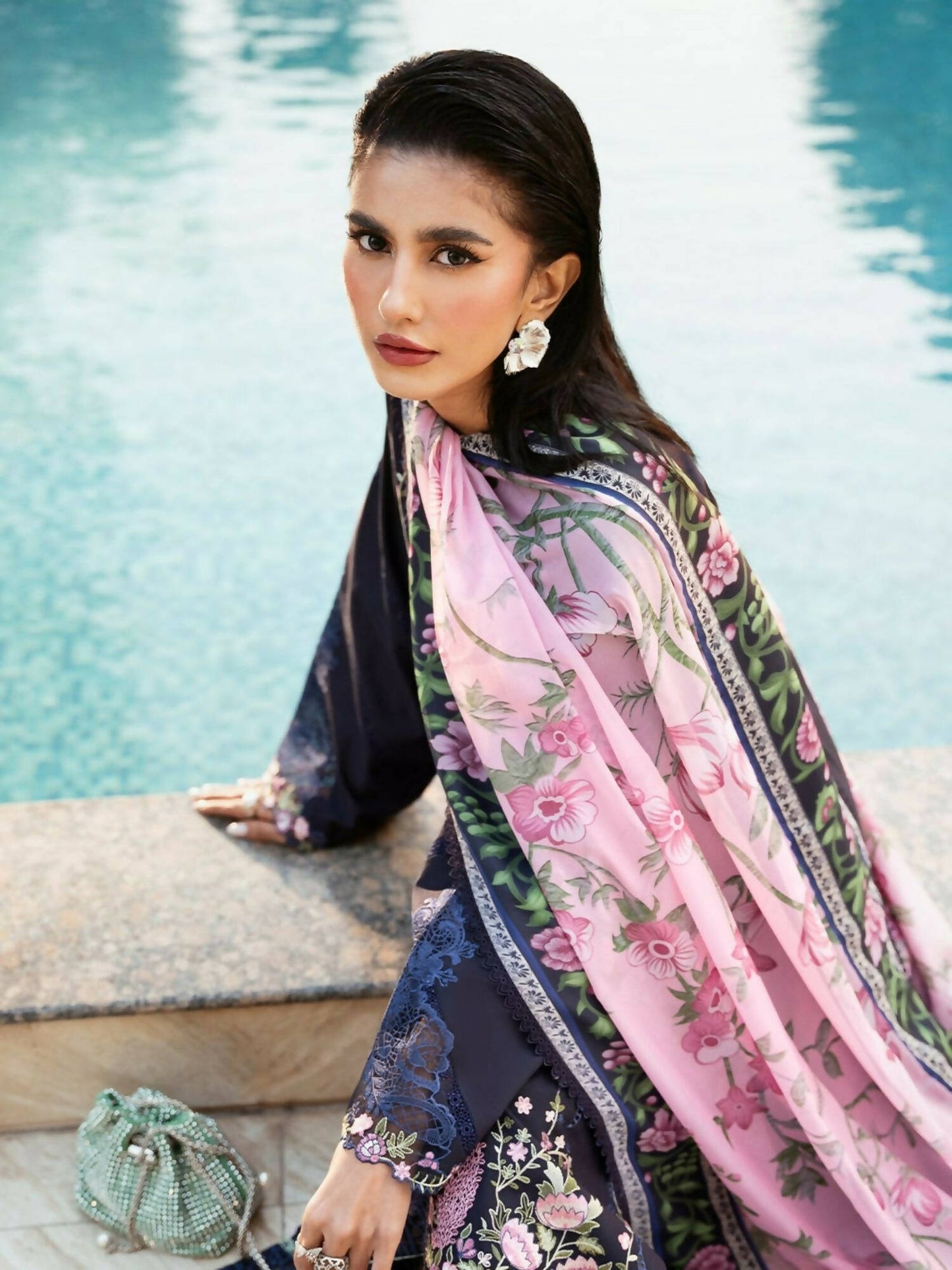 Binilyas Kayra Lawn Embroidered Unstitched 3-Piece Suit-314 - B