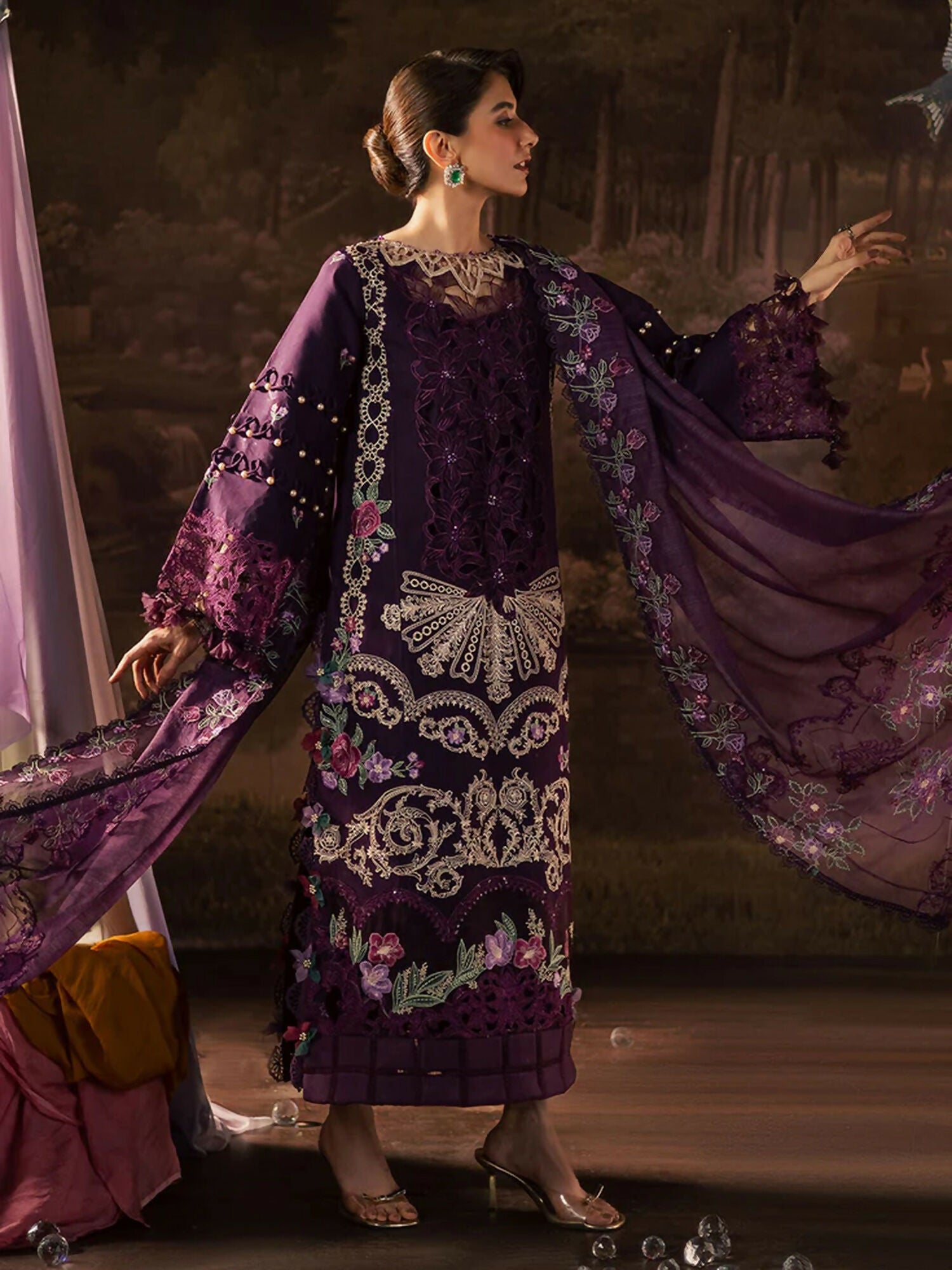 Parishay Enchanted Tales Lawn Embroidered Unstitched 3-Piece Suit-ET- 07