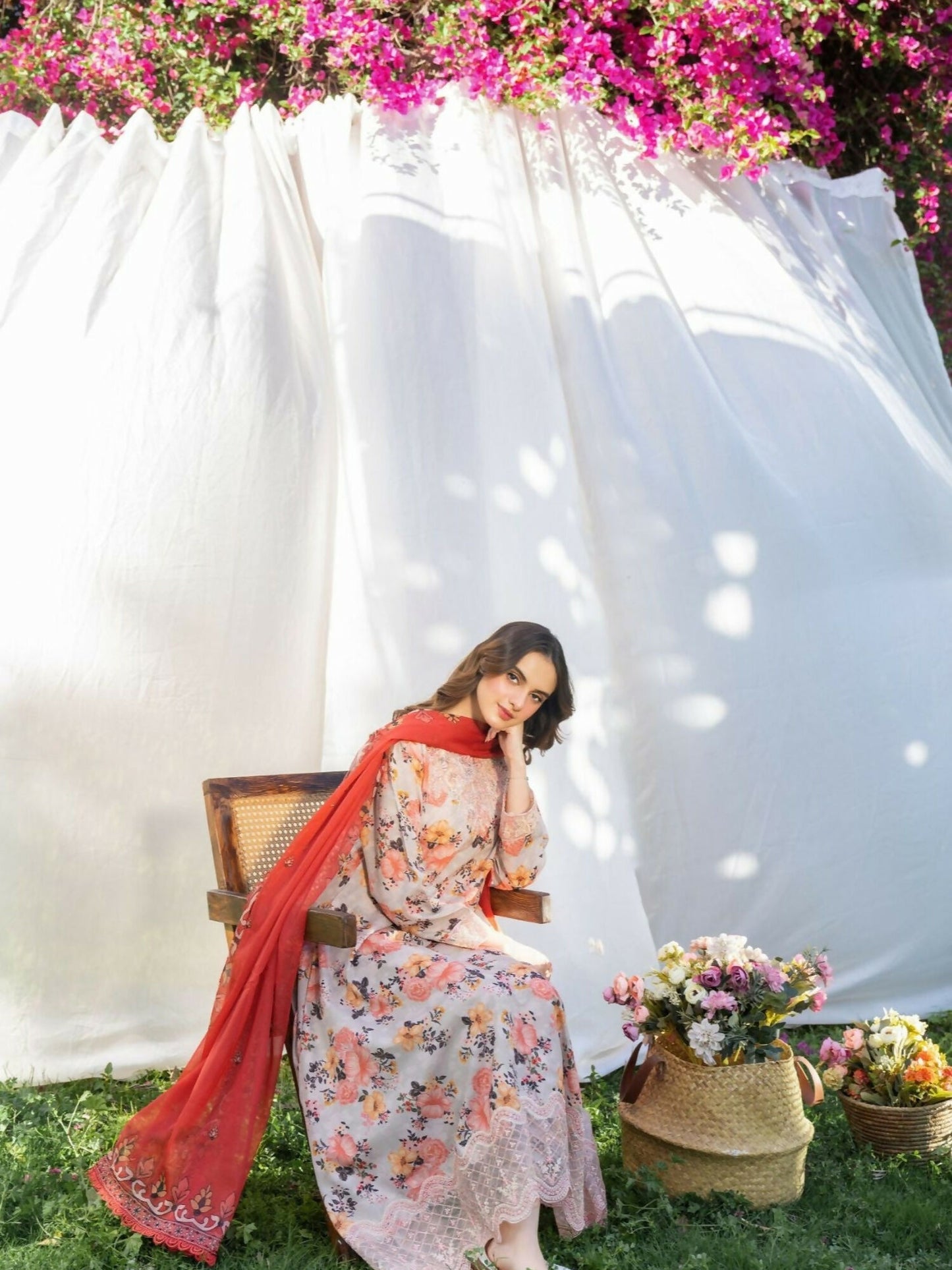 Panache Apparel Serenity Lawn Embroidered Stitched Suit-Blooming