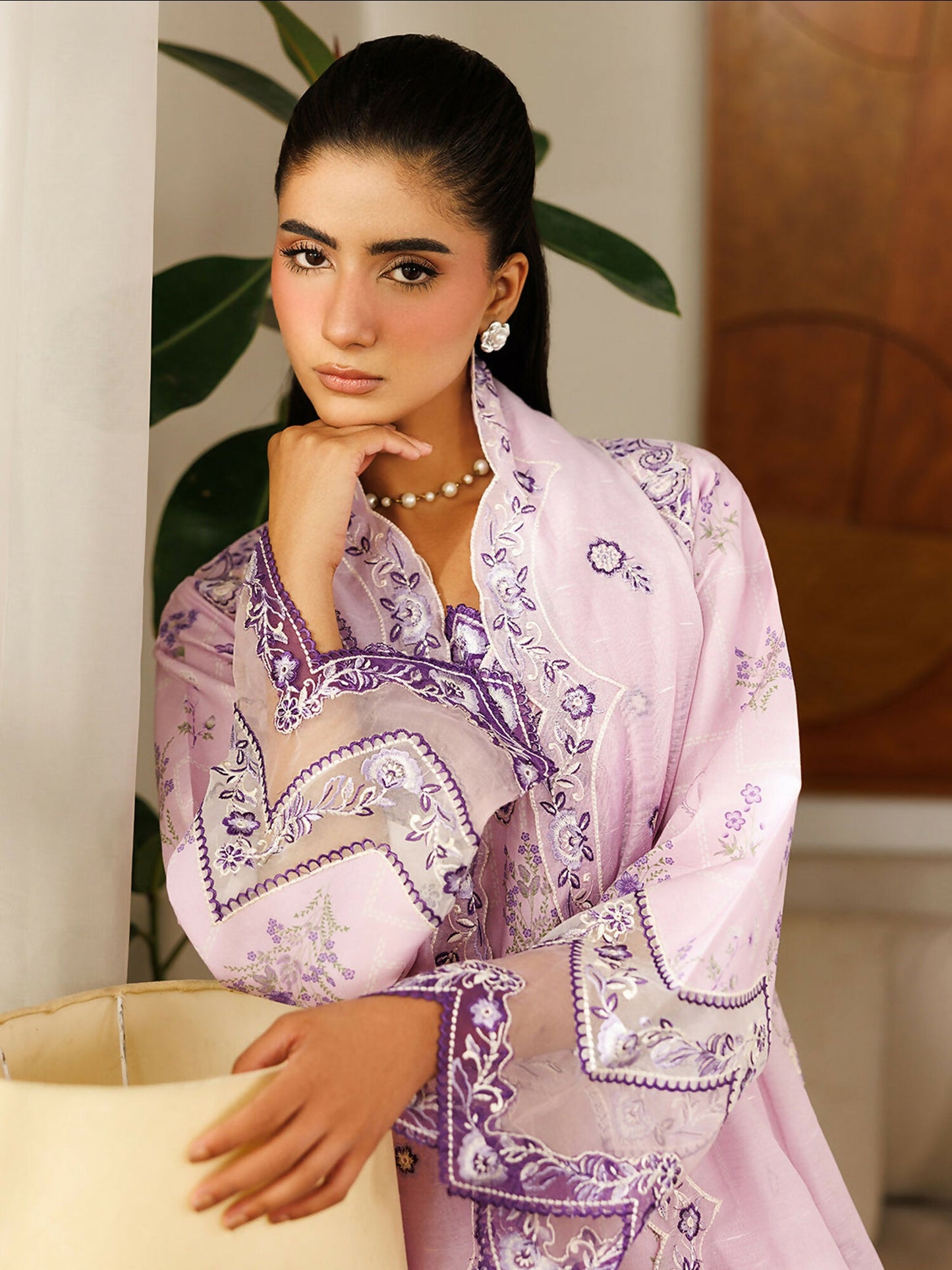 Mahnur Leila Lawn'26 Embroidered Unstitched 3-Piece Suit-L-04