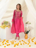 Ruby's Couture Gul-Bahar Silk Embroidered Stitched 3-Piece Suit-Gurleen