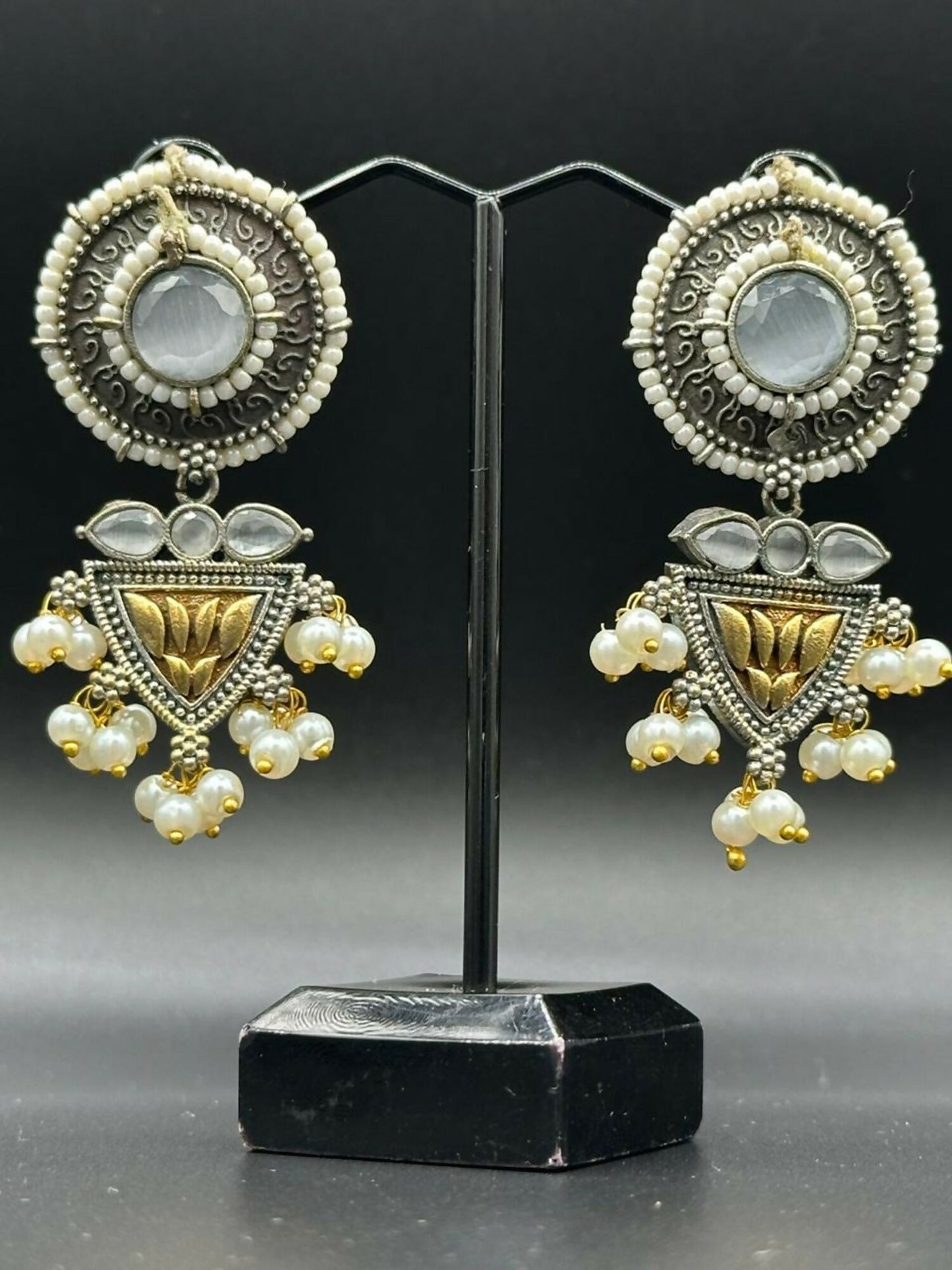 H&A Jewellery Handmade Brass Oxidized Jhumka