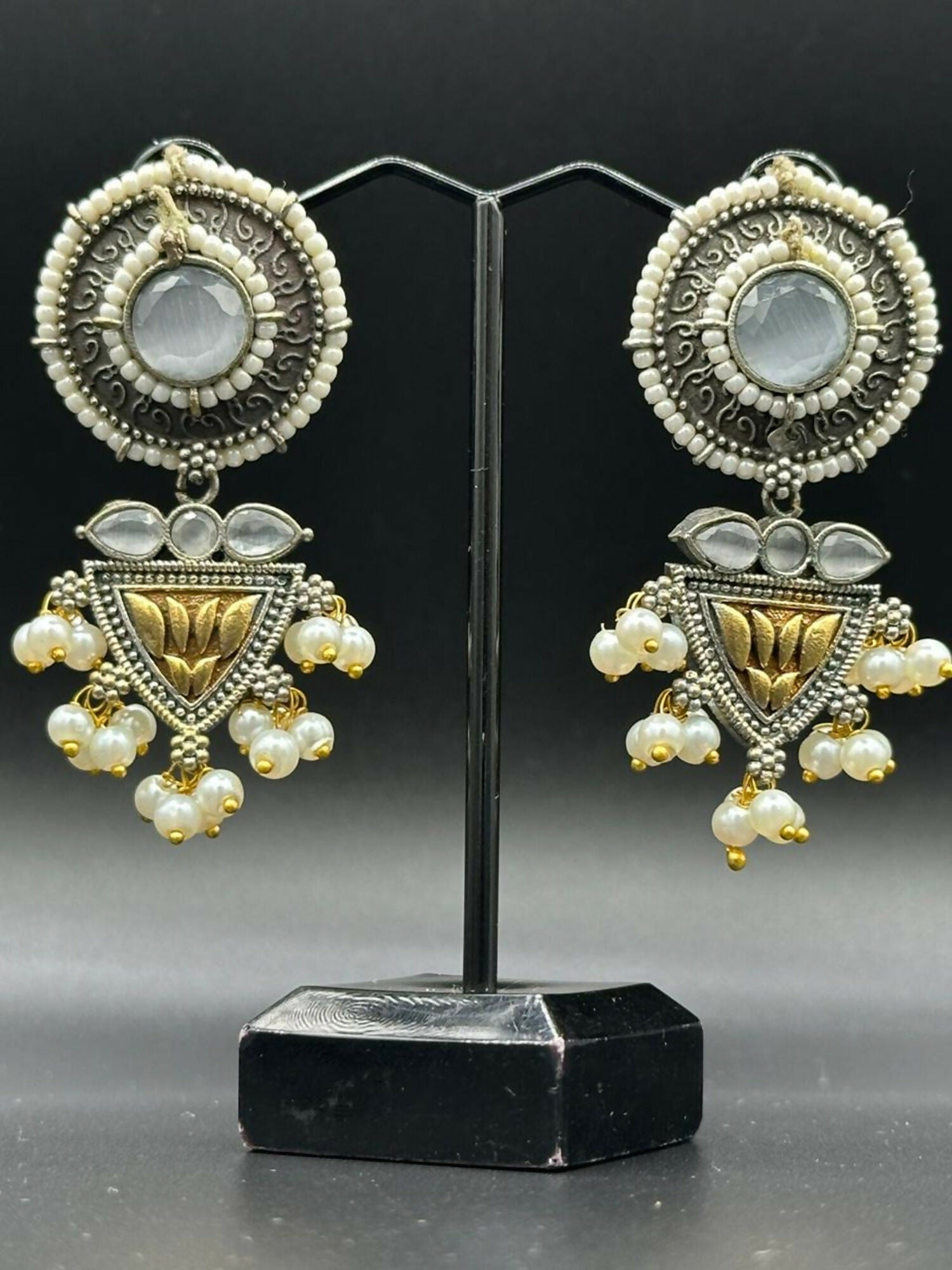 H&A Jewellery Handmade Brass Oxidized Jhumka