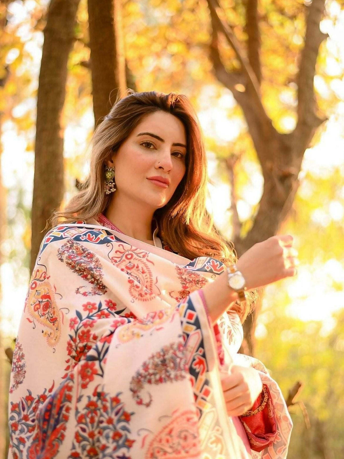 Panache Apparel Daily Essentials RTW Linen Embroidered Stitched Suit-Haven Nyla Raja