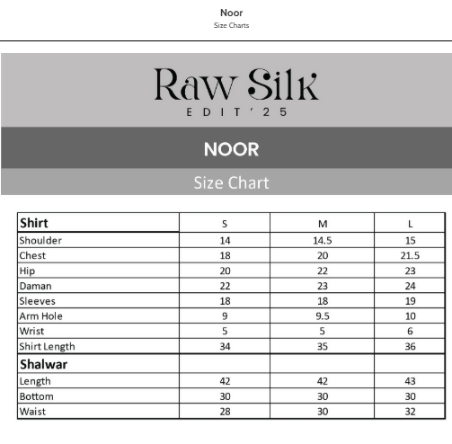 Hemstitch Raw Silk Embroidered Stitched Sharara-Noor