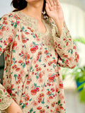 MAK Fashion Lawn Embroidered Stitched 2-Piece Suit-Rosy Dusk