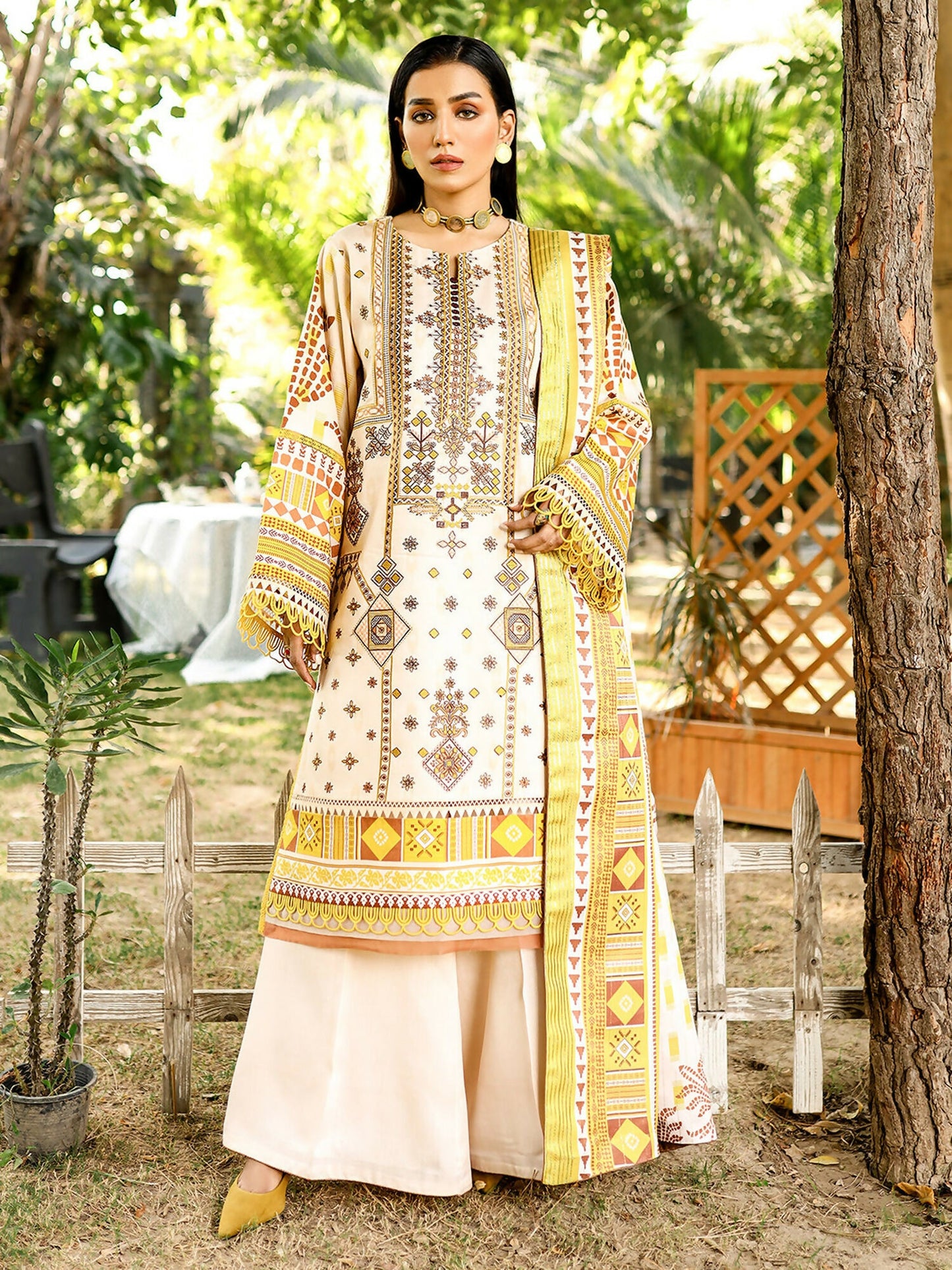 Binilyas Kotail Embroidered Unstitched 3-Piece Suit-761-A