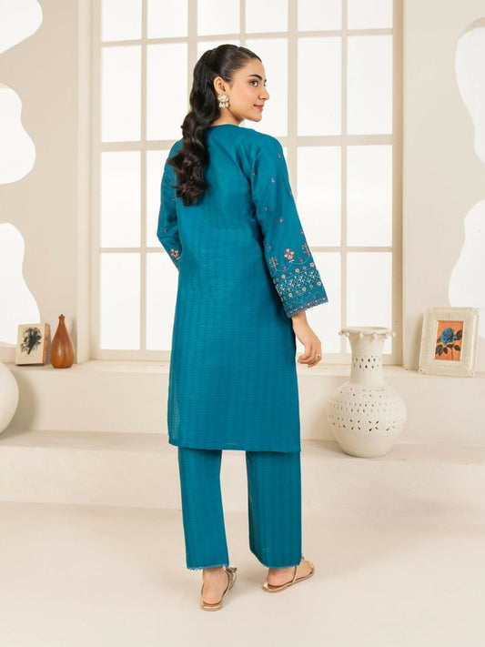 Stylish Collection Aaraish Cotton Embroidered Stitched 2-Piece Suit-Neelum Zinc