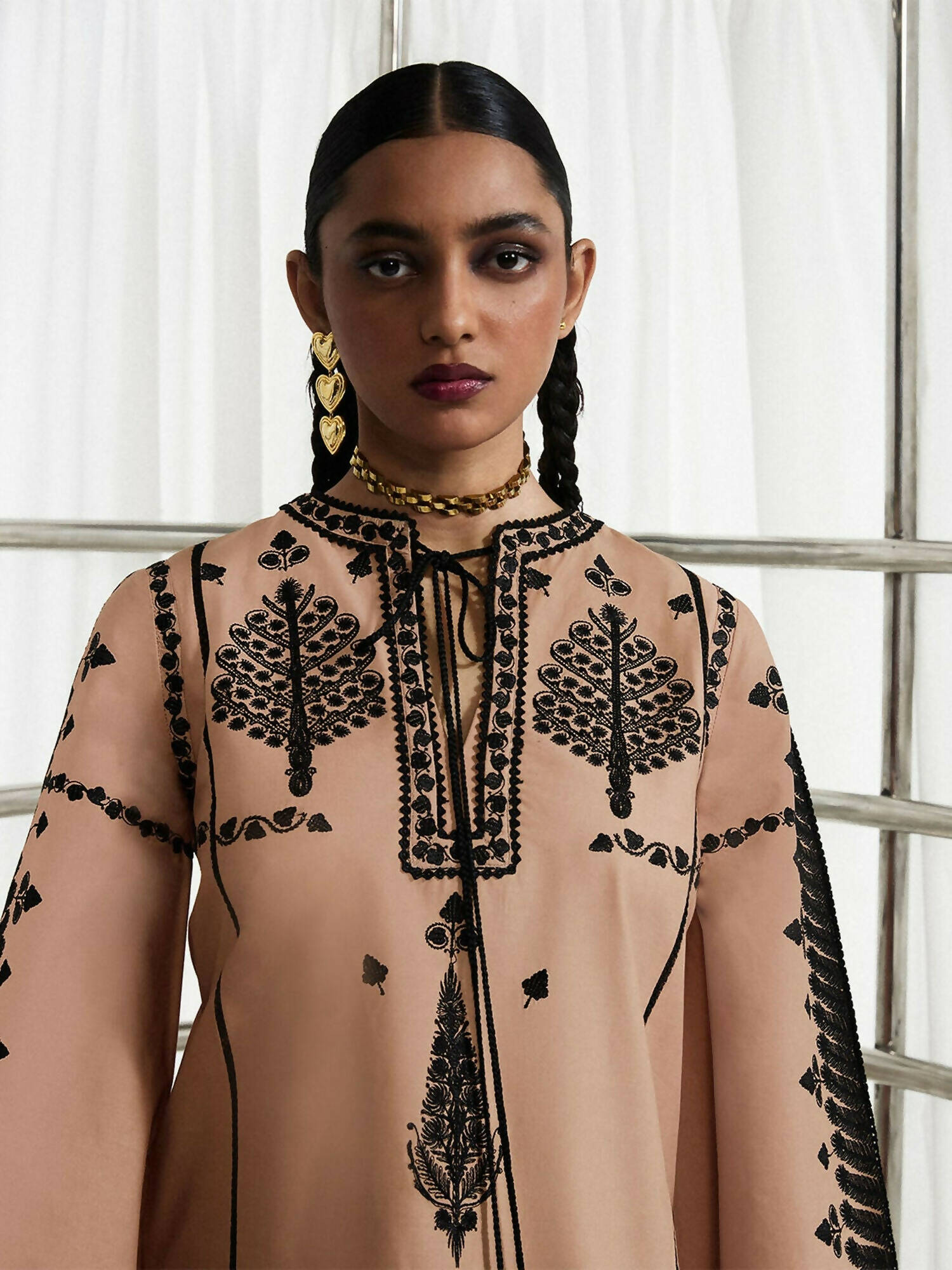 Jugnu by Hussain Rehar SS'25 Eid Pret Edit II Cotton Embroidered 2-Piece Suit-Dita