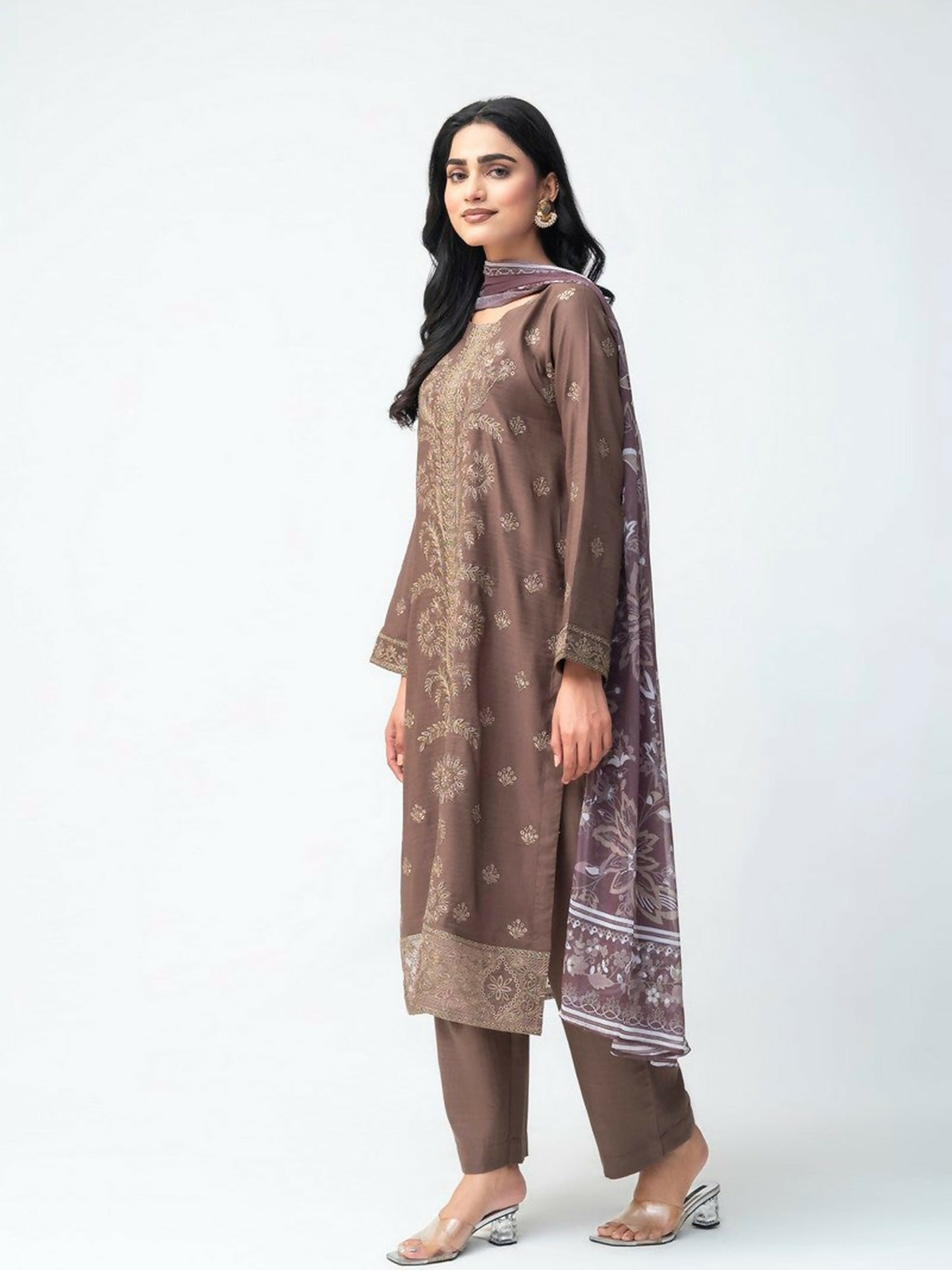 Imran Aftab Isla Winter Khaddar Embroidered Unstitched 3-Piece Suit-IAKC-UF-24