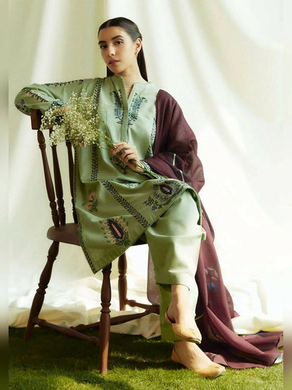 Zara Shahjahan Coco Khaddar Embroidered Unstitched-3-Piece-Suit-CZW24 - 3B