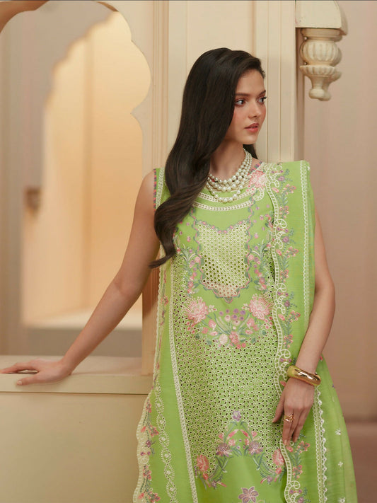 Binilyas Mashriq Luxury Lawn'26 Embroidered Unstitched 3-Piece Suit-D-112-A