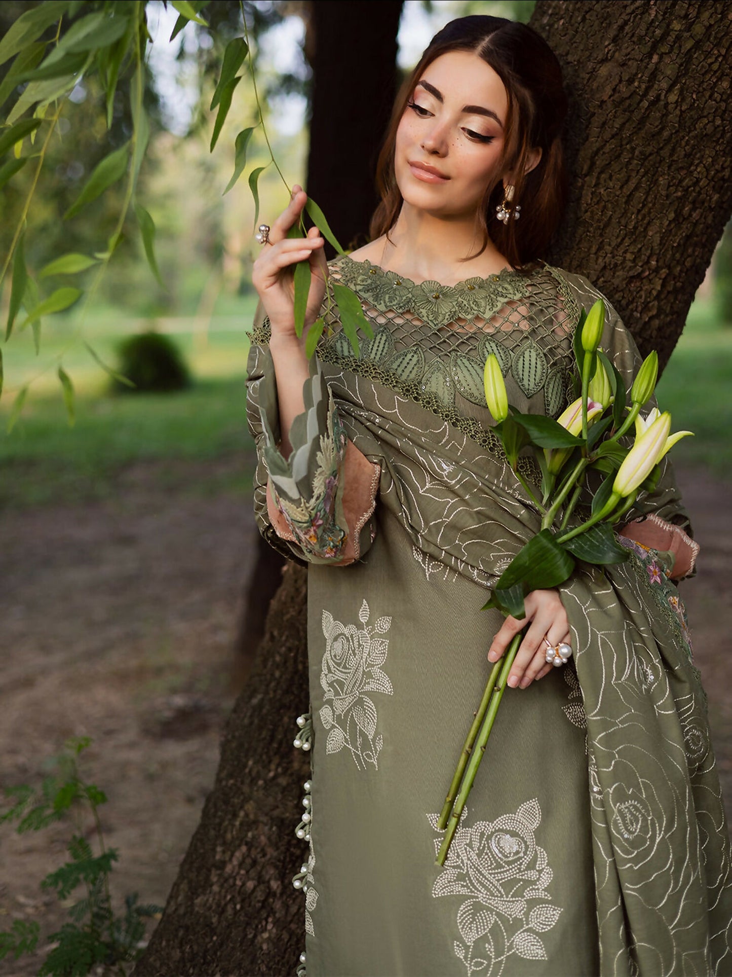 Parishay Winterwood Tales Khaddar Embroidered Unstitched 3-Piece Suit- WW - 13