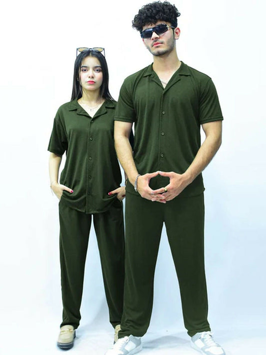 Jupiter Plain French Pique Coord Set-14517