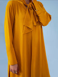 Hemstitch Georgette Stitched 2-Piece Suit-Honey Bee