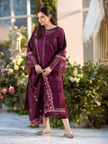 Binilyas Freesia Luxury Lawn Embroidered Unstitched 3-Piece Suit-106 - A