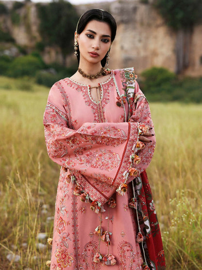 Hussain Rehar Khaddar'25 Embroidered Unstitched 3-Piece Suit-Mahpara