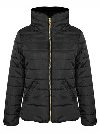 Funky plain stardust puffer jacket-13073