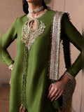 Hussain Rehar Luxury Pret Eid'24 Raw Silk Embellished Stitched 3-Piece Suit-Celeine