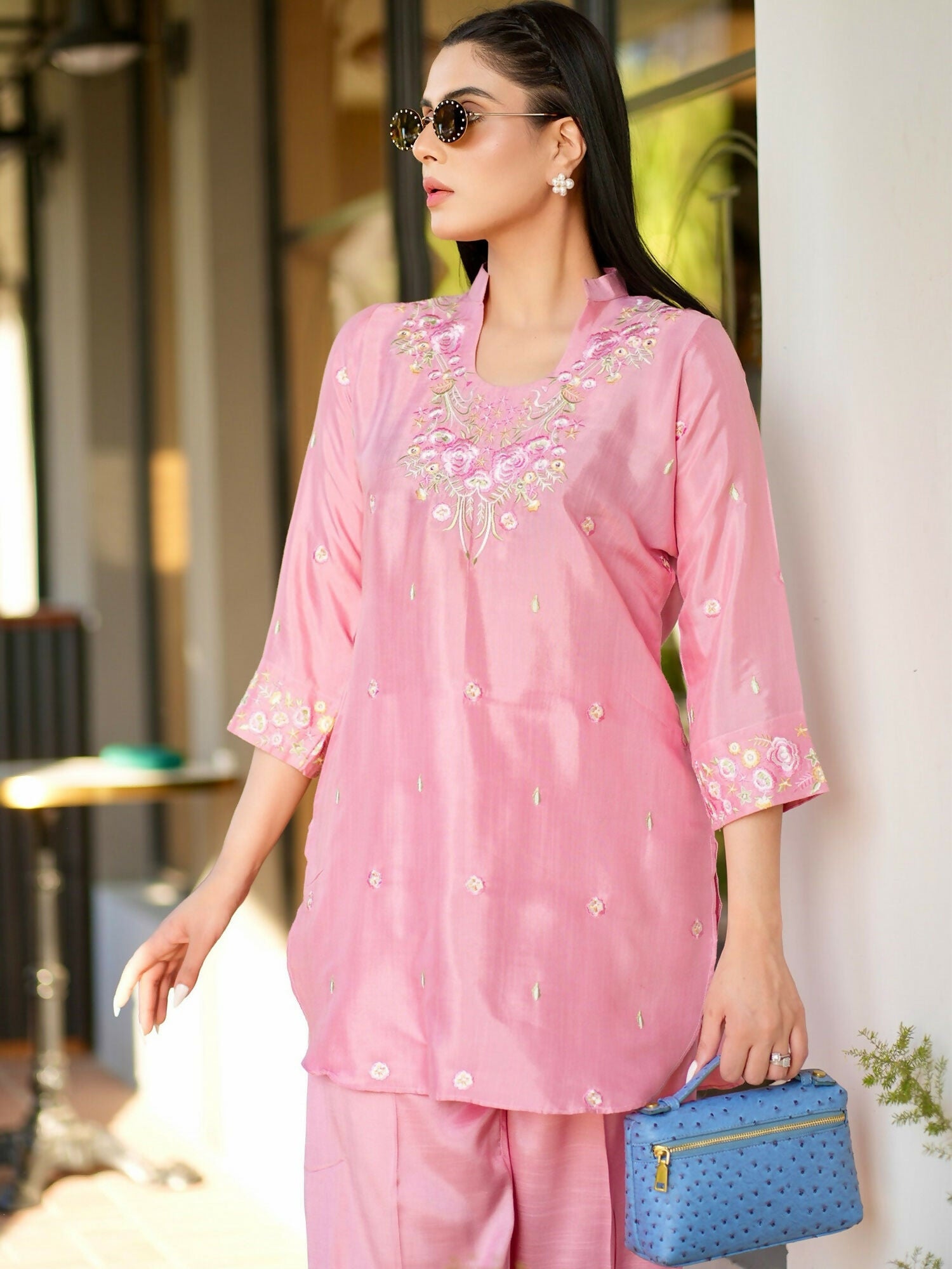 Allure By IH Allure Pret Raw Silk Embroidered Co-Ord Set-Leslie