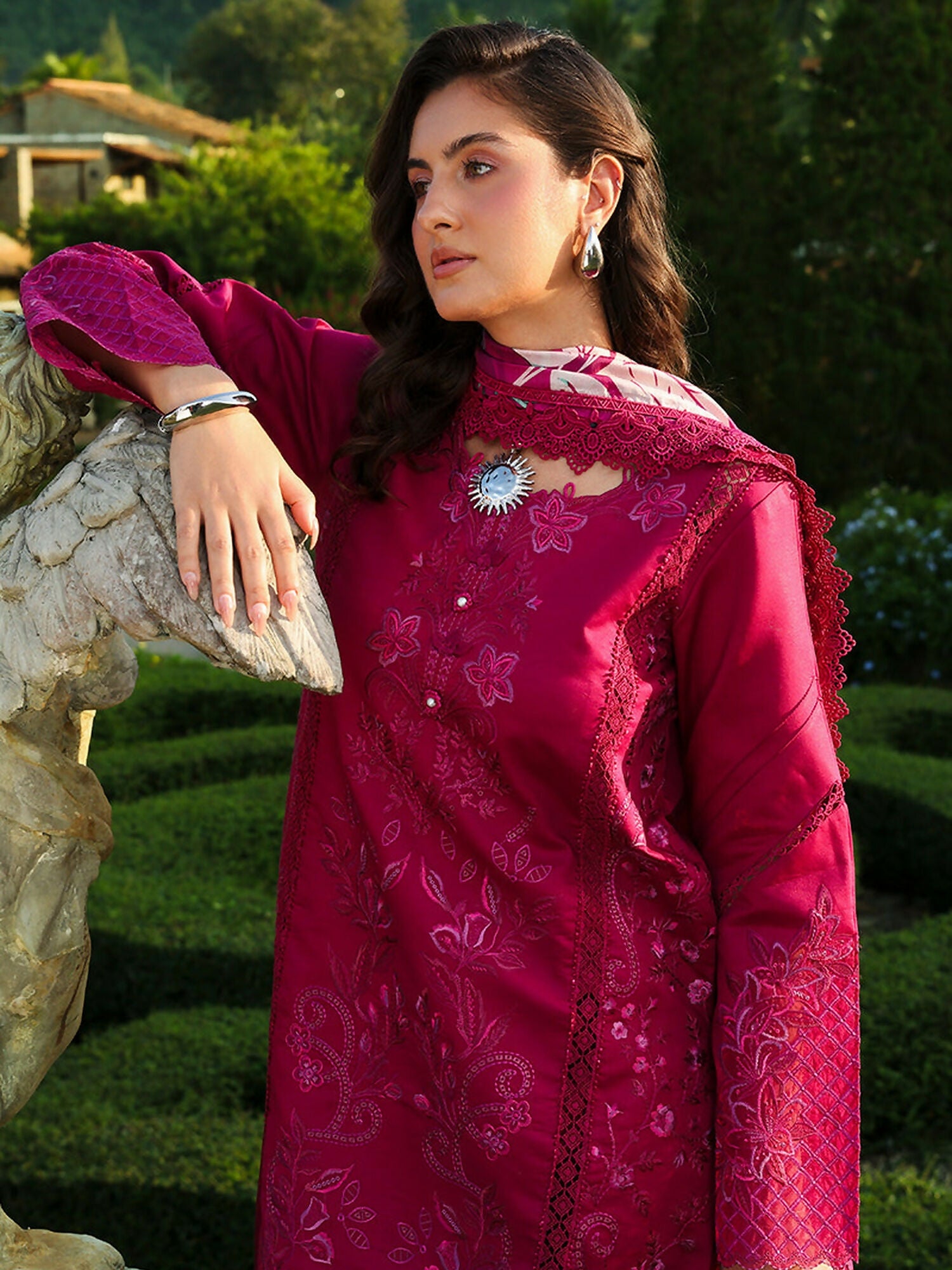 Rang Rasiya Florence Summer Edit'26 Lawn Embroidered Unstitched 3-Piece Suit-Miraal