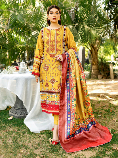 Binilyas Kotail Embroidered Unstitched 3-Piece Suit-763-A