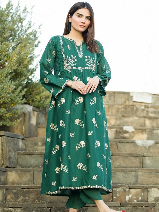 MAK Fashion Lawn Embroidered Stitched 2 Piece Suit-Minah