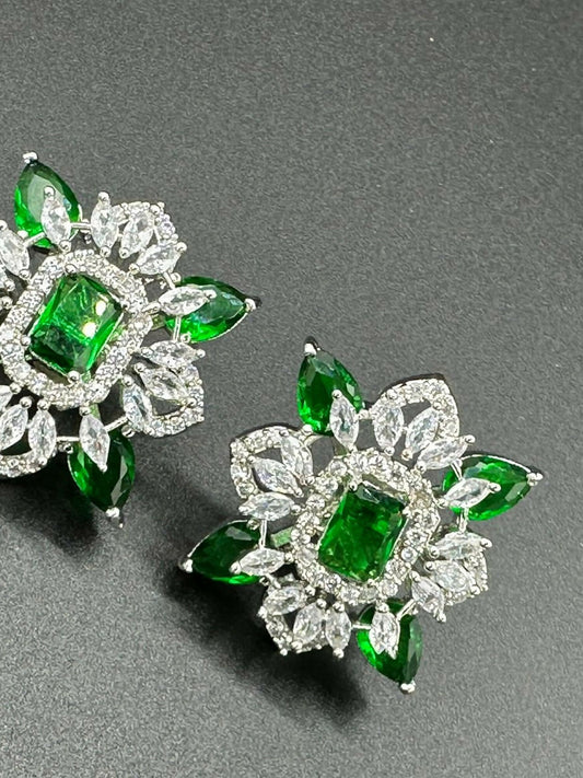 H&A Jewellery One Carat Silver Rhodium Plated Earrings