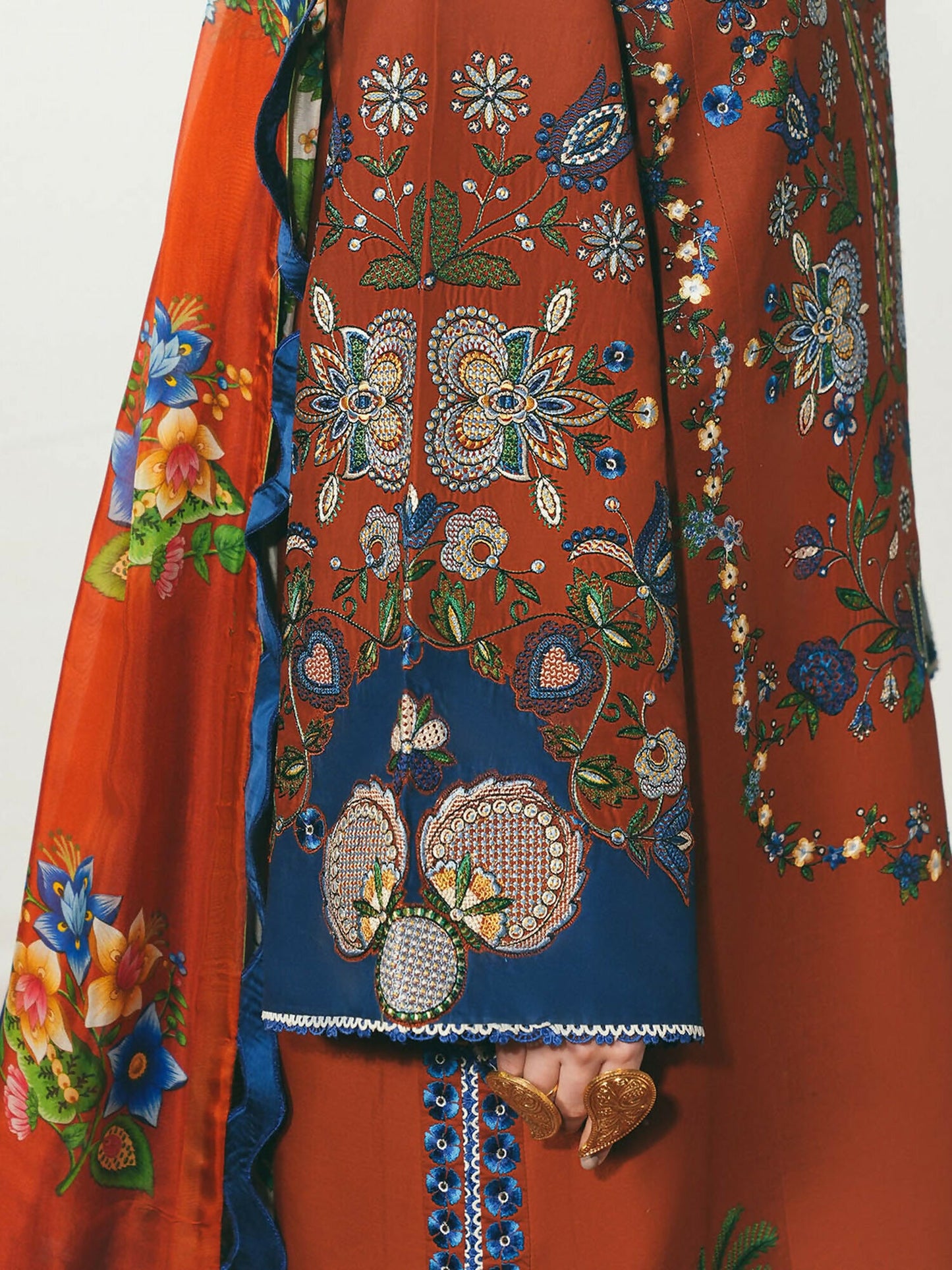 Jugnu by Hussain Rehar The Reserved View SS/Edit I Cotton Embroidered Unstitched 3-Piece Suit-Tahmi