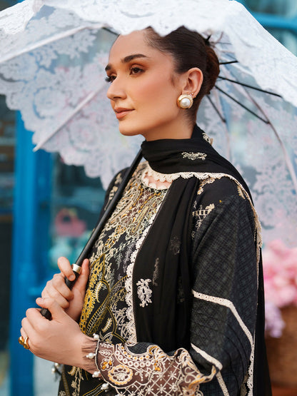 Parishay Ivy Bloom Viscose Embroidered Stitched 3-Piece Suit-IW-10