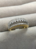H&A Jewellery 18K Gold Polished Zircon Band Ring