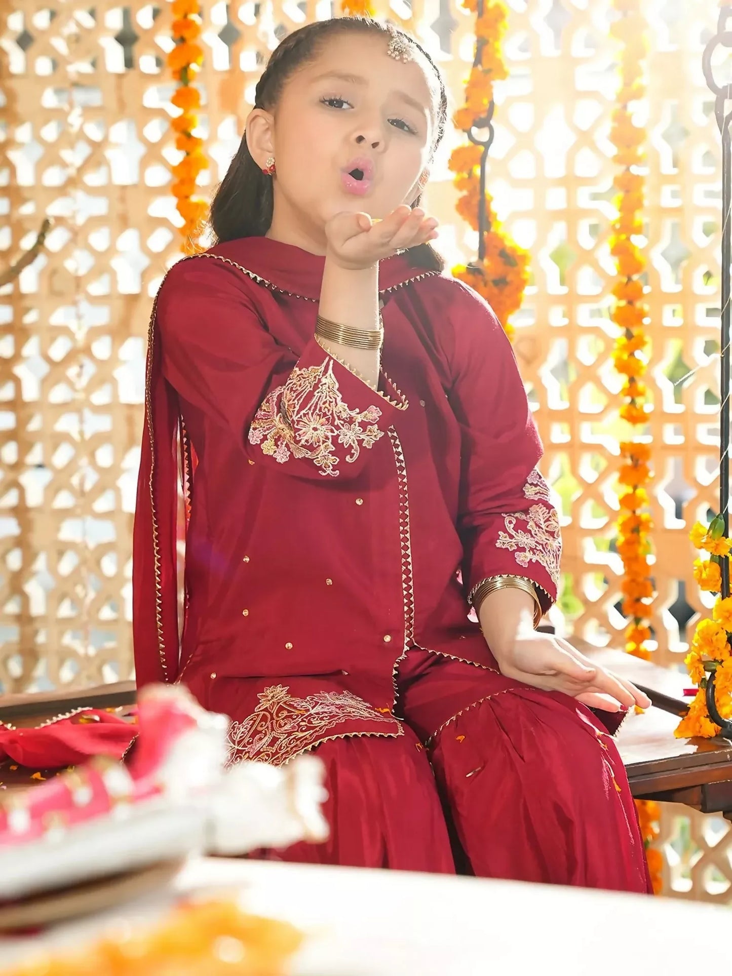 Panache Apparel Noore Eid Edit Sheesha Silk Embroidered Stitched Suit-Lumi