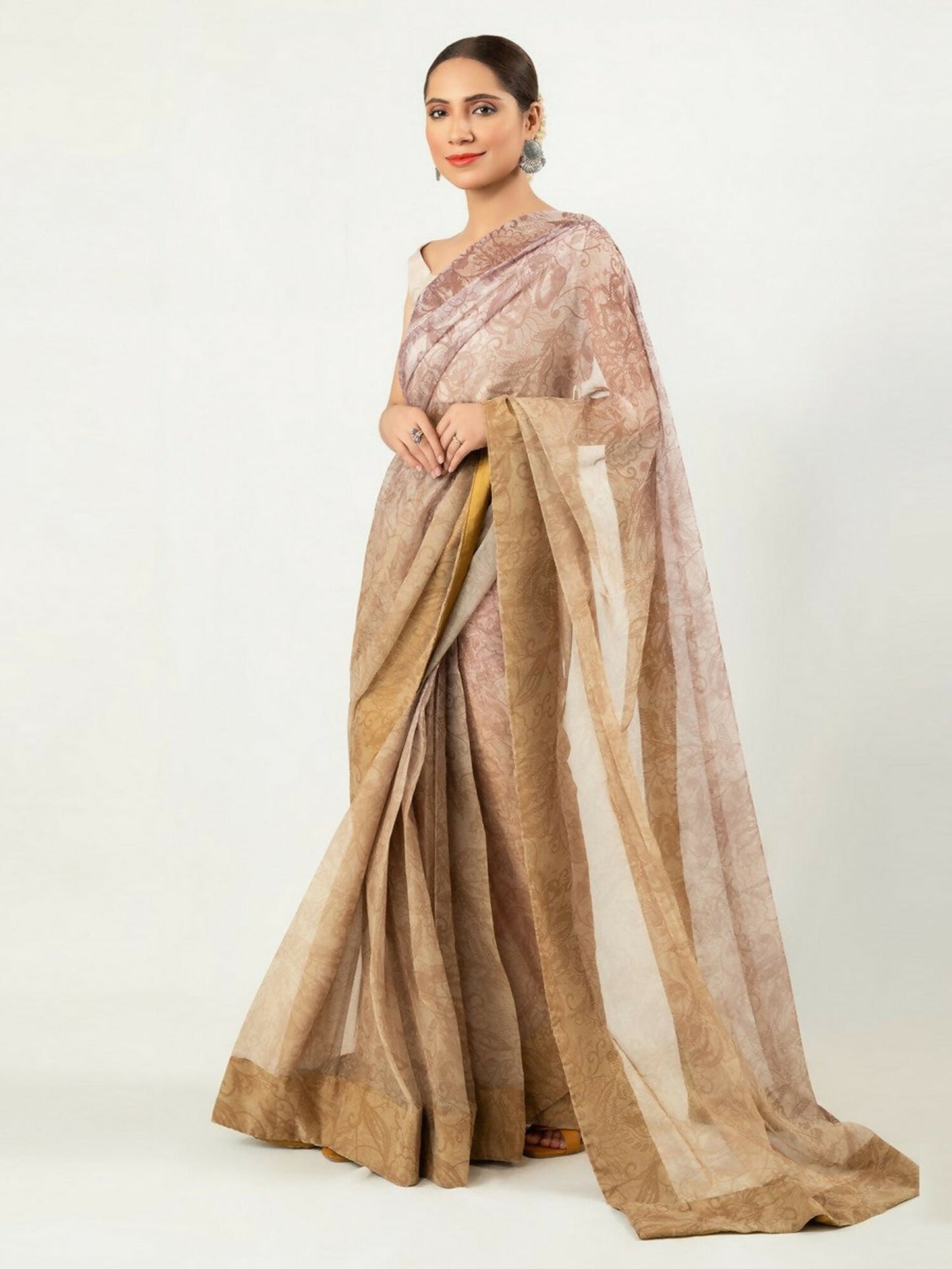 Imran Aftab Chiffon Printed Stitched Saree-IASC 15