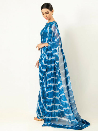 Imran Aftab Chiffon Printed Unstitched Saree-IASC 07