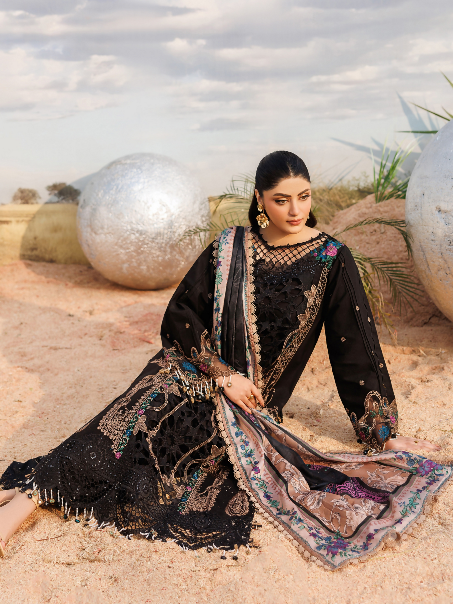Parishay Shangrila Lawn Vol 2 Embroidered Unstitched 3-Piece Suit-ANG-09