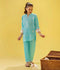 Velvour Girls Cotton Embroidered Stitched 2-Piece Suit-VG146-B