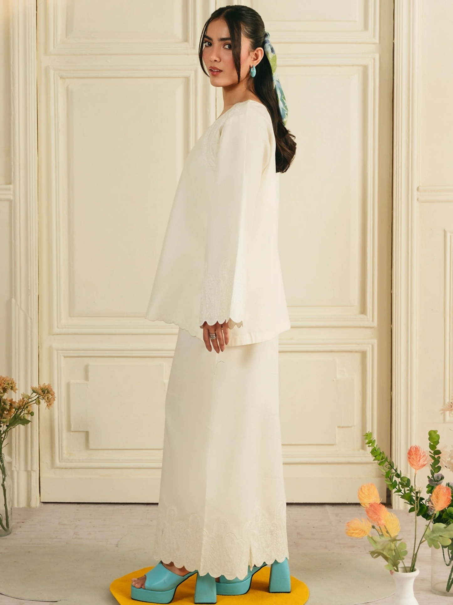 Mannat Clothing Boho Summer'26 Cotton Embroidered Stitched Suit-Crescent
