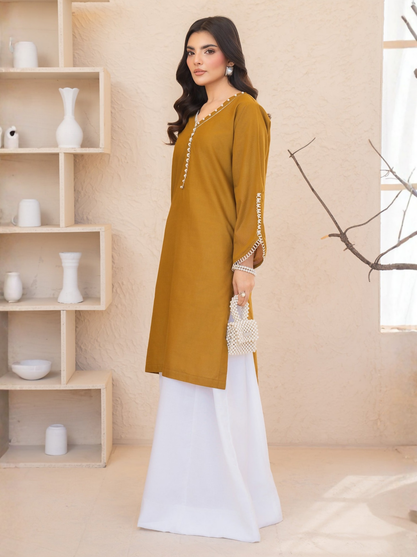 Mannat Clothing Winter Basics'25 Khaddar Stitched Suit-Olea