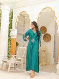 Ruby's Couture Poshak Silk Embellished Kaftan Set-Neelam