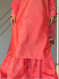 Savarna Raw Silk Embellished Gharara Set